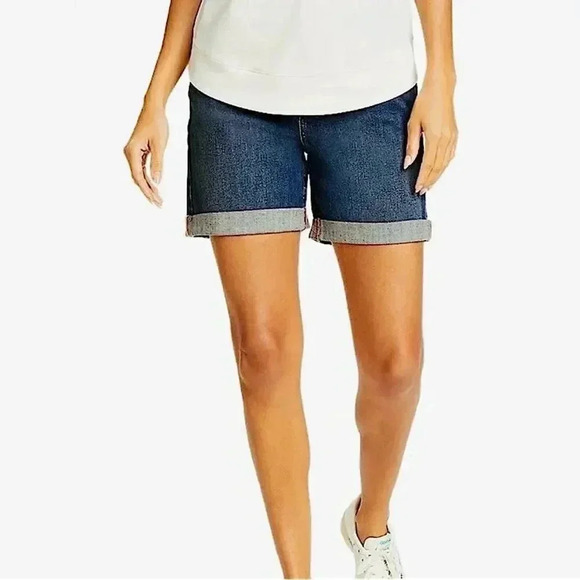 New Eddie Bauer Boyfriend Jean Shorts Plus Size Stretch - Picture 1 of 11